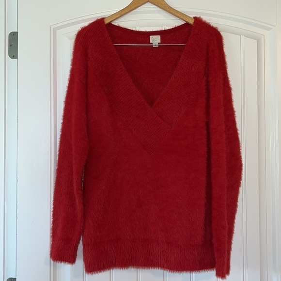 A New Day Eyelash  Christmas RED Sweater Large - Picture 3 of 7